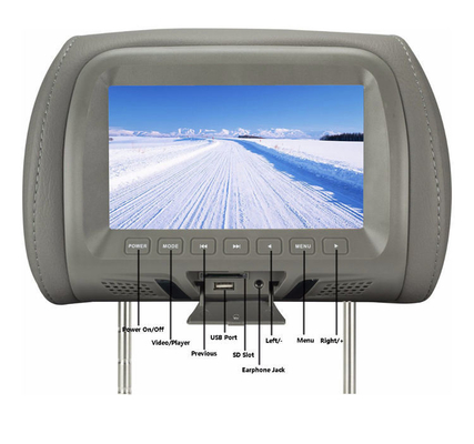 Exhibición de la pantalla LCD 800x480 RGB del reposacabezas del OEM 12V para el coche Seat trasero