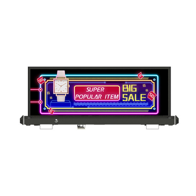 LED al aire libre que hace publicidad de la pantalla LED del tejado del taxi de la exhibición P2.5 a prueba de mal tiempo
